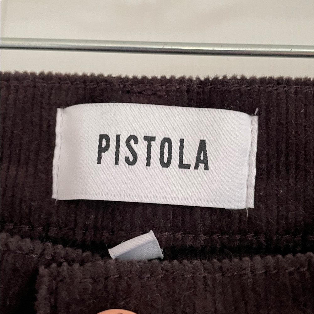 Pistola mocha brown corduroy flared jeans with copper hardware - Picture 2 of 14